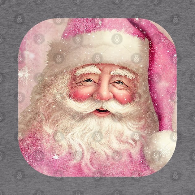 Retro Vintage Pink Santa Claus by MythicPrompts